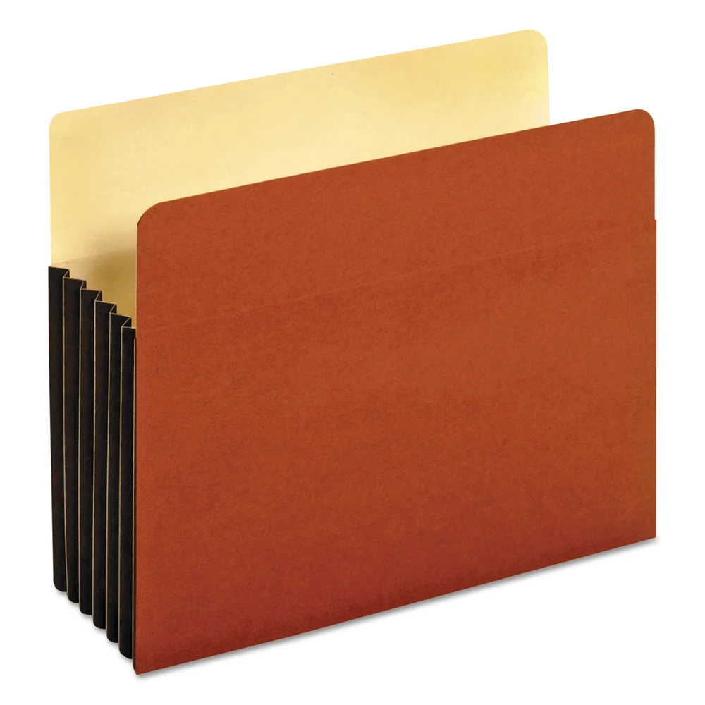 Pendaflex 5.25 in. Expansion Letter Size File Pocket with Tyvek - Redrope (10/Box)