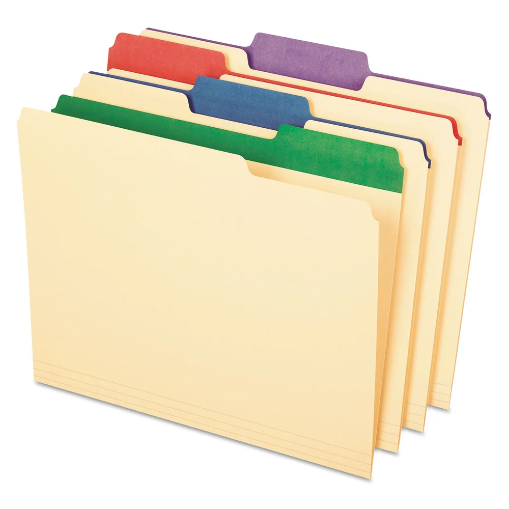 Pendaflex 0.75 in. Expansion 1/3-Cut Color Tab Letter Size File Folders - Manila (50/Box)