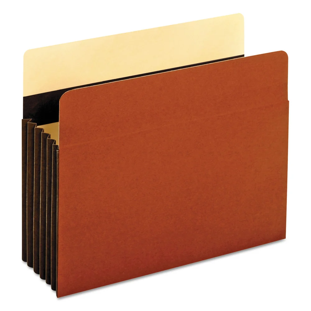 Pendaflex 5.25 in. Expansion Letter Size Heavy-Duty File Pockets - Redrope (10/Box)