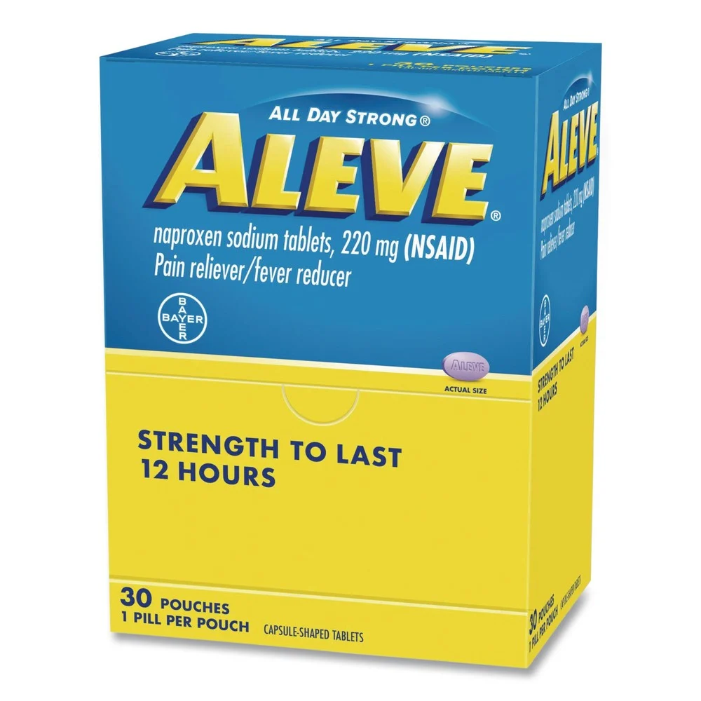 Aleve Pain Reliever Tablets Refill Packs (30/Box)
