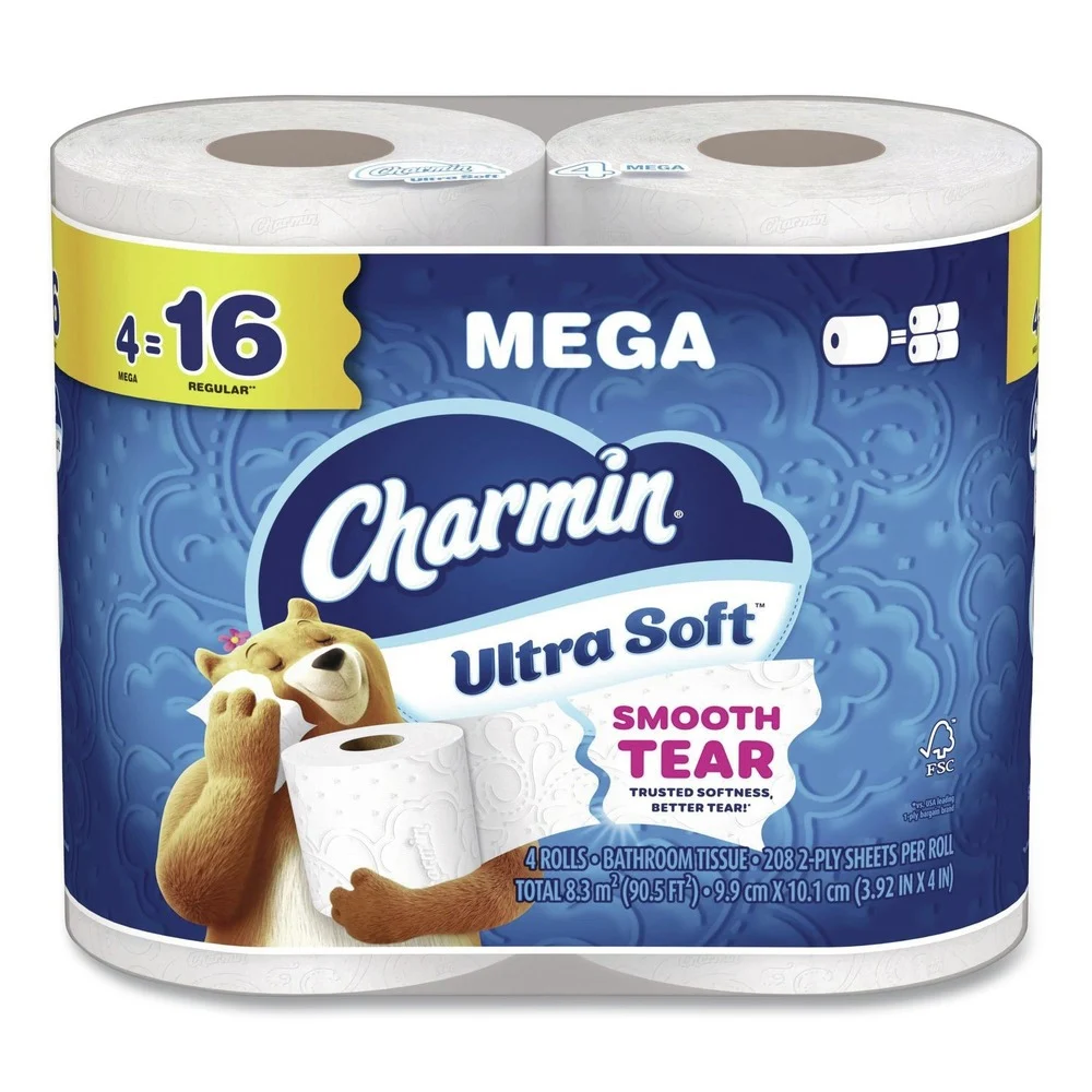 Charmin 2-Ply Ultra Soft Septic Safe Bathroom Tissue - White (4/Pack)