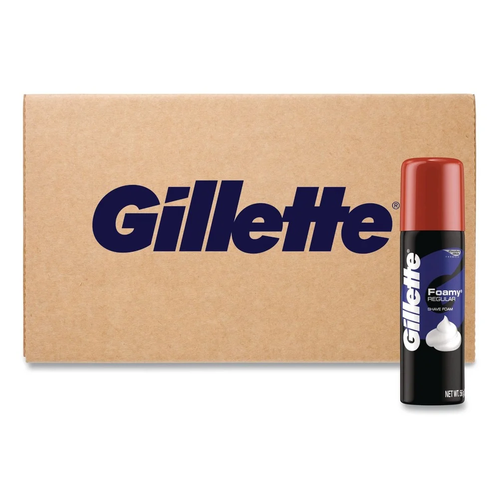Gillette 2 oz. Aerosol Spray Can Foamy Shave Cream - Original Scent (48/Carton)