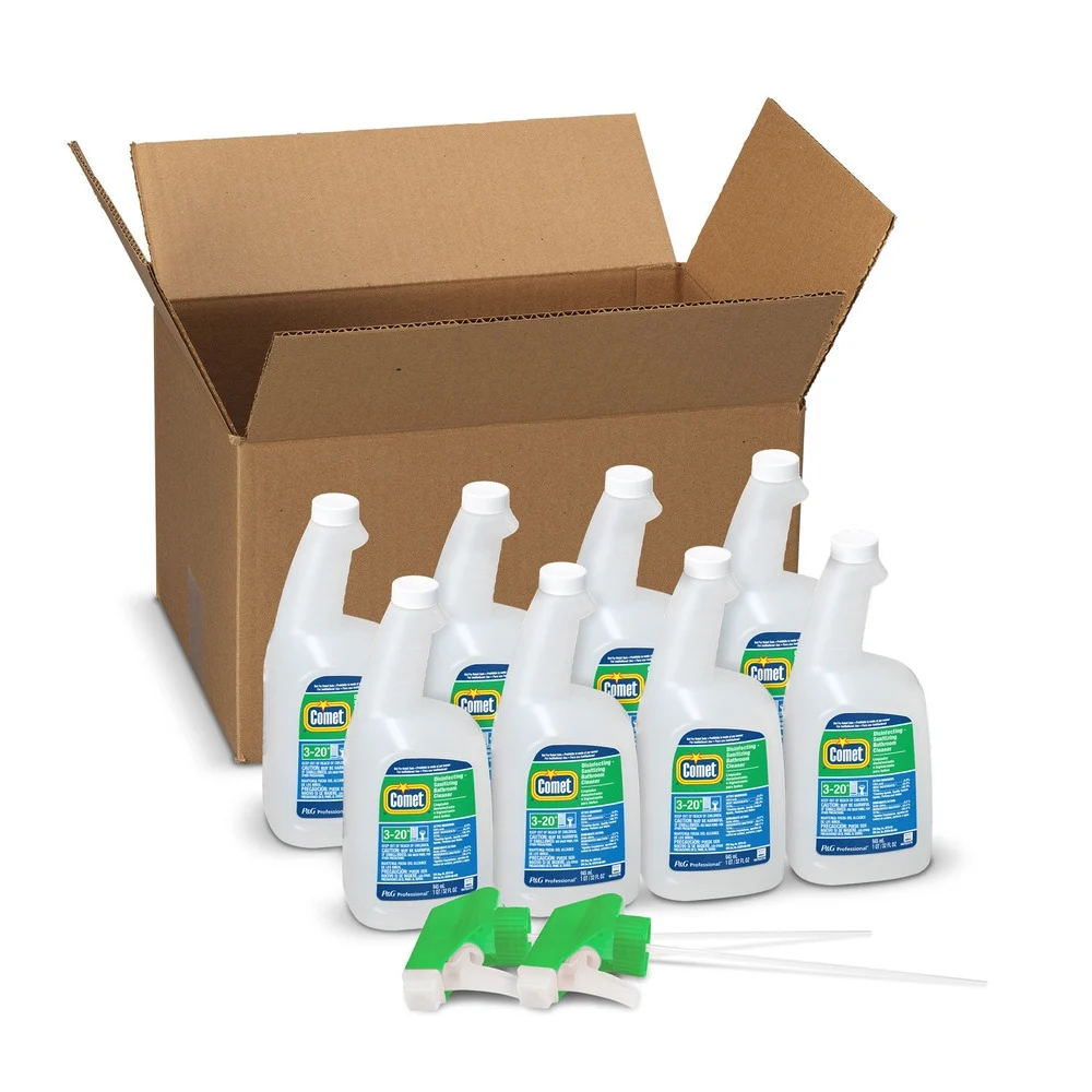 Comet 22569 32 oz. Trigger Bottle Disinfecting-Sanitizing Bathroom Cleaner (8/Carton)