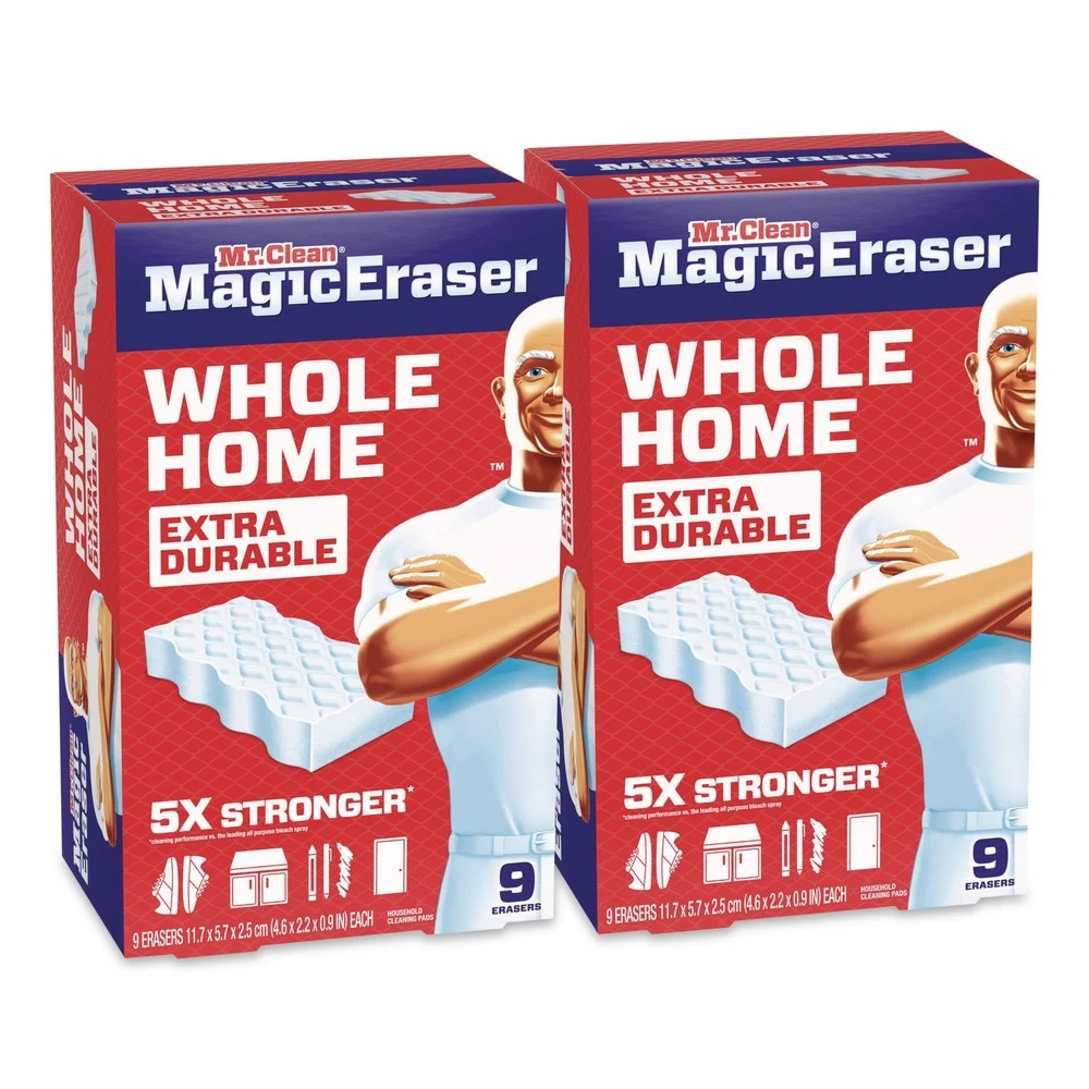 Mr. Clean 4.6 in. x 0.9 in. 2.2 in. Thick Magic Eraser - White (2/Carton)