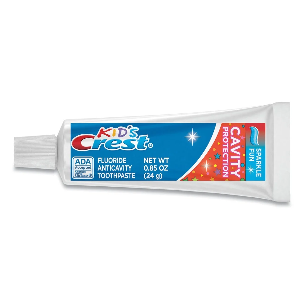 Crest 0.85 oz. Tube Bubblegum Flavor Kids' Sparkle Toothpaste - Blue (72/Carton)