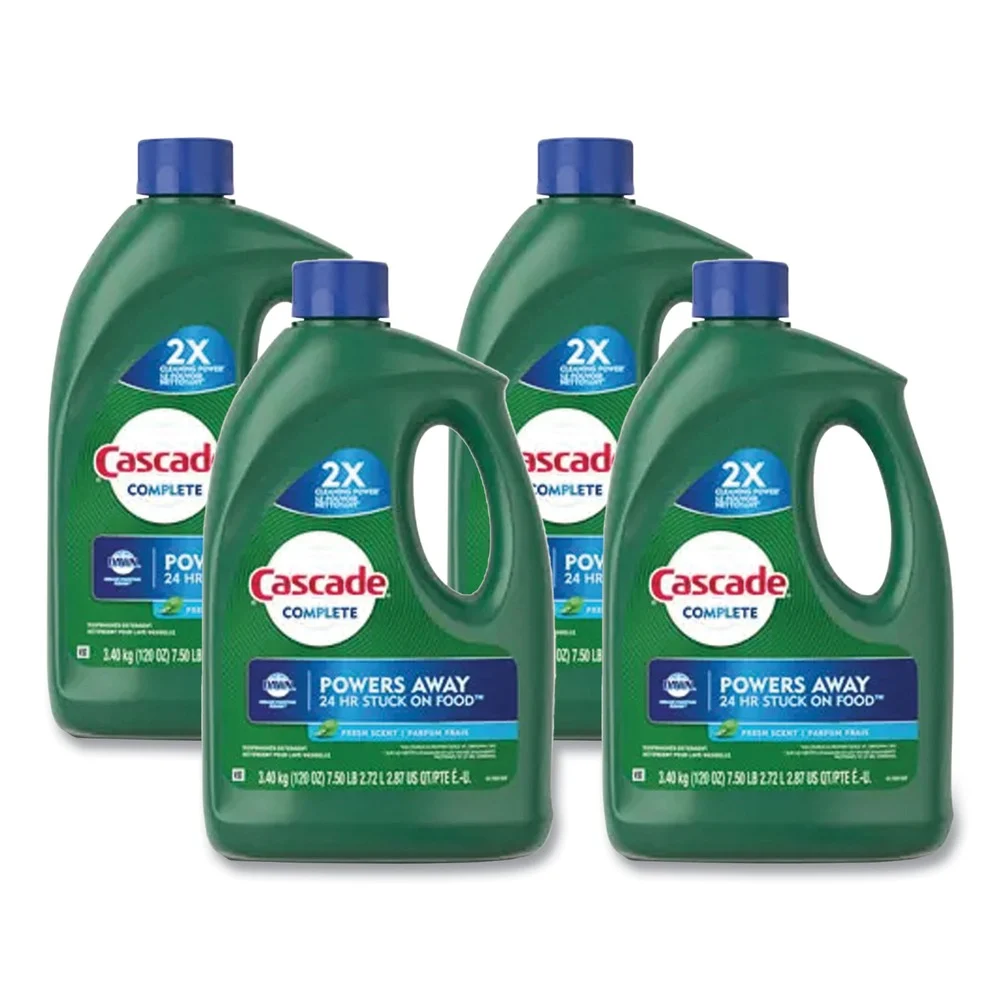 Cascade Complete 120 oz. Bottle Gel Dishwasher Detergent - Fresh (4/Carton)