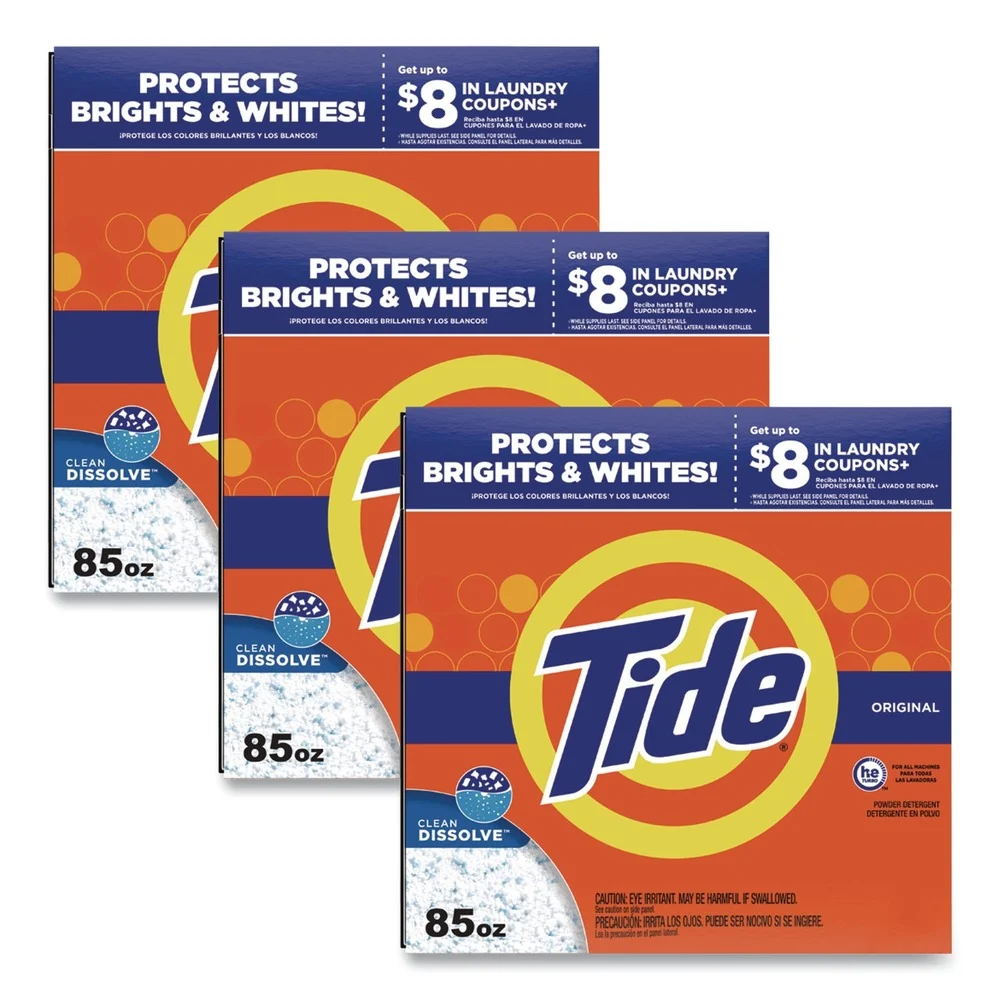 Tide 85 oz HE Laundry Detergent Powder - Tide Original Scent (3/Carton)