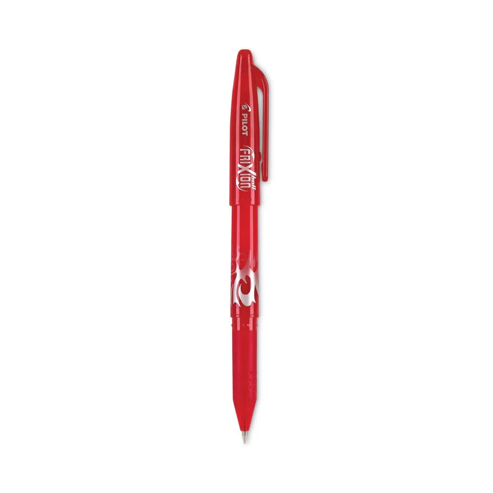 Pilot 0.7 mm Fine FriXion Ball Erasable Stick Gel Pen - Red Ink, Red Barrel (1-Dozen)