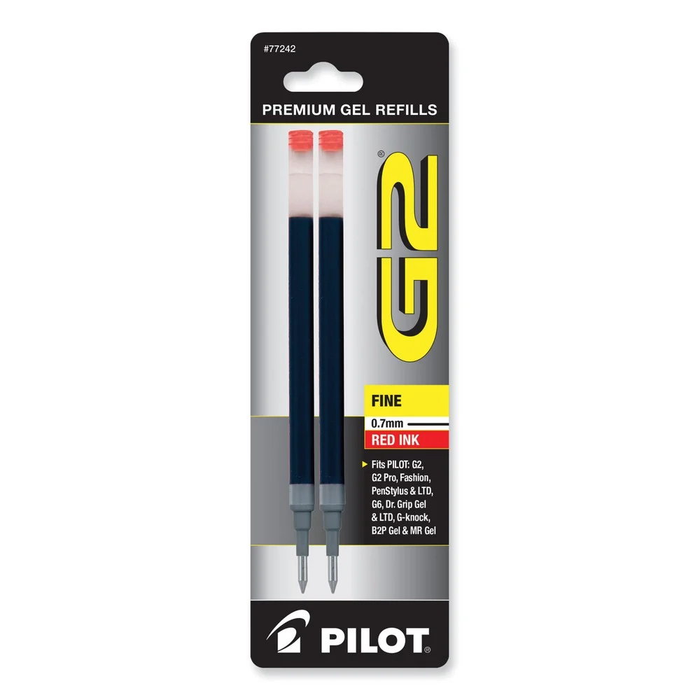 Pilot Pilot Fine Tip Gel Pen Refill - Red Ink (2/Pack)