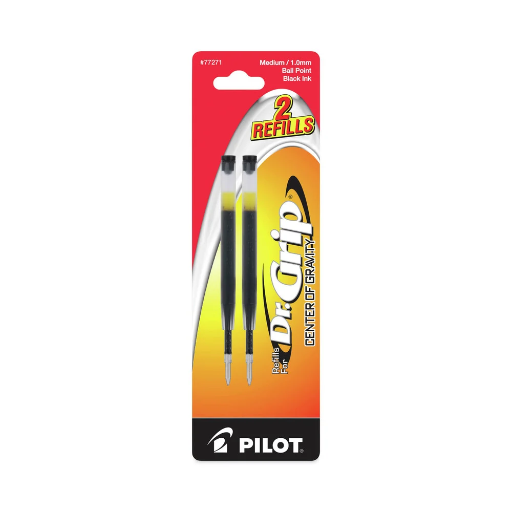 Pilot Pilot Medium Conical Tip Ballpoint Pen Refill - Black Ink (2/Pack)