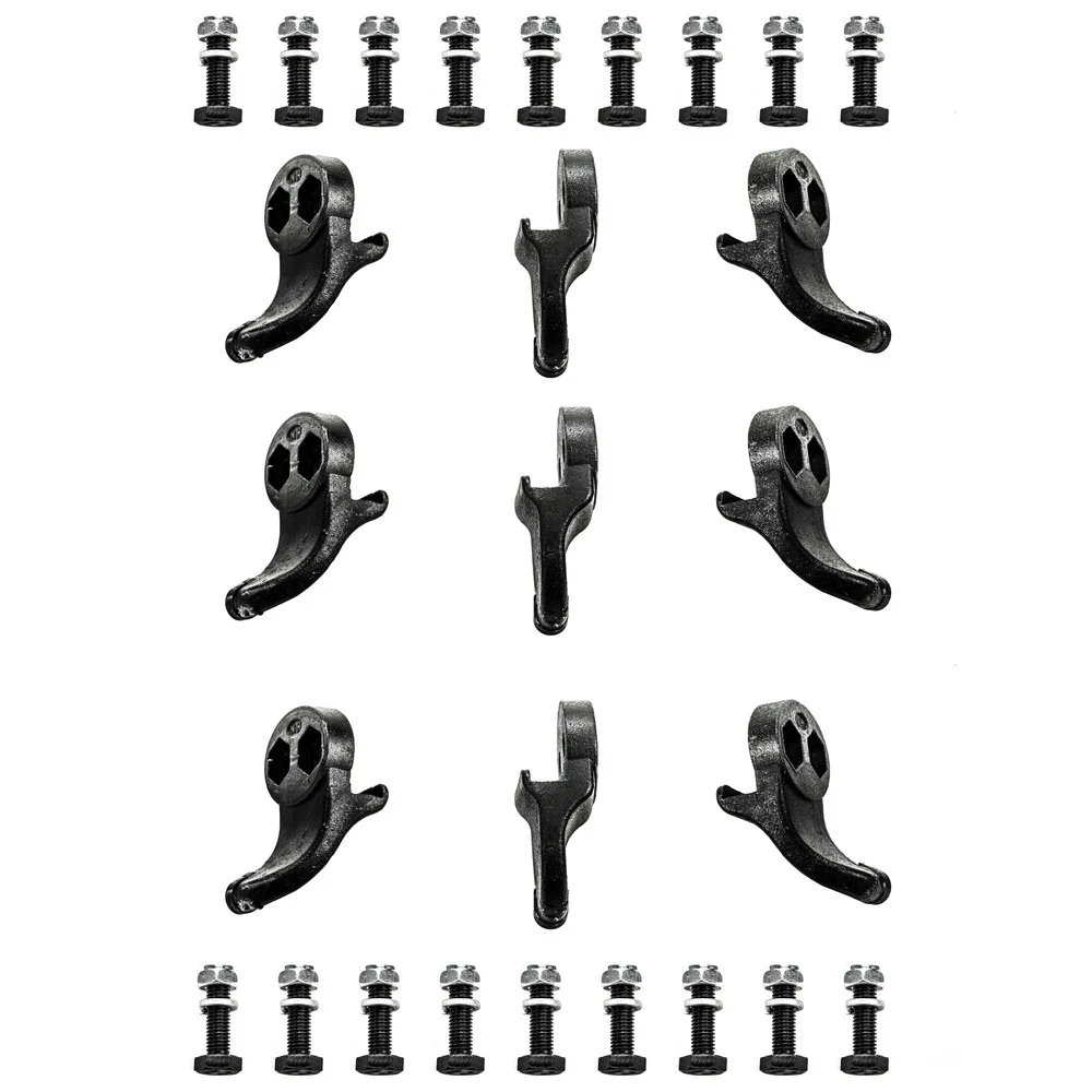 Power King (9-Teeth) Solid Steel Carbide Tipped Stump Grinder Teeth Full Set Replacement for PK0803V/PK0803-EH Stump Grinders