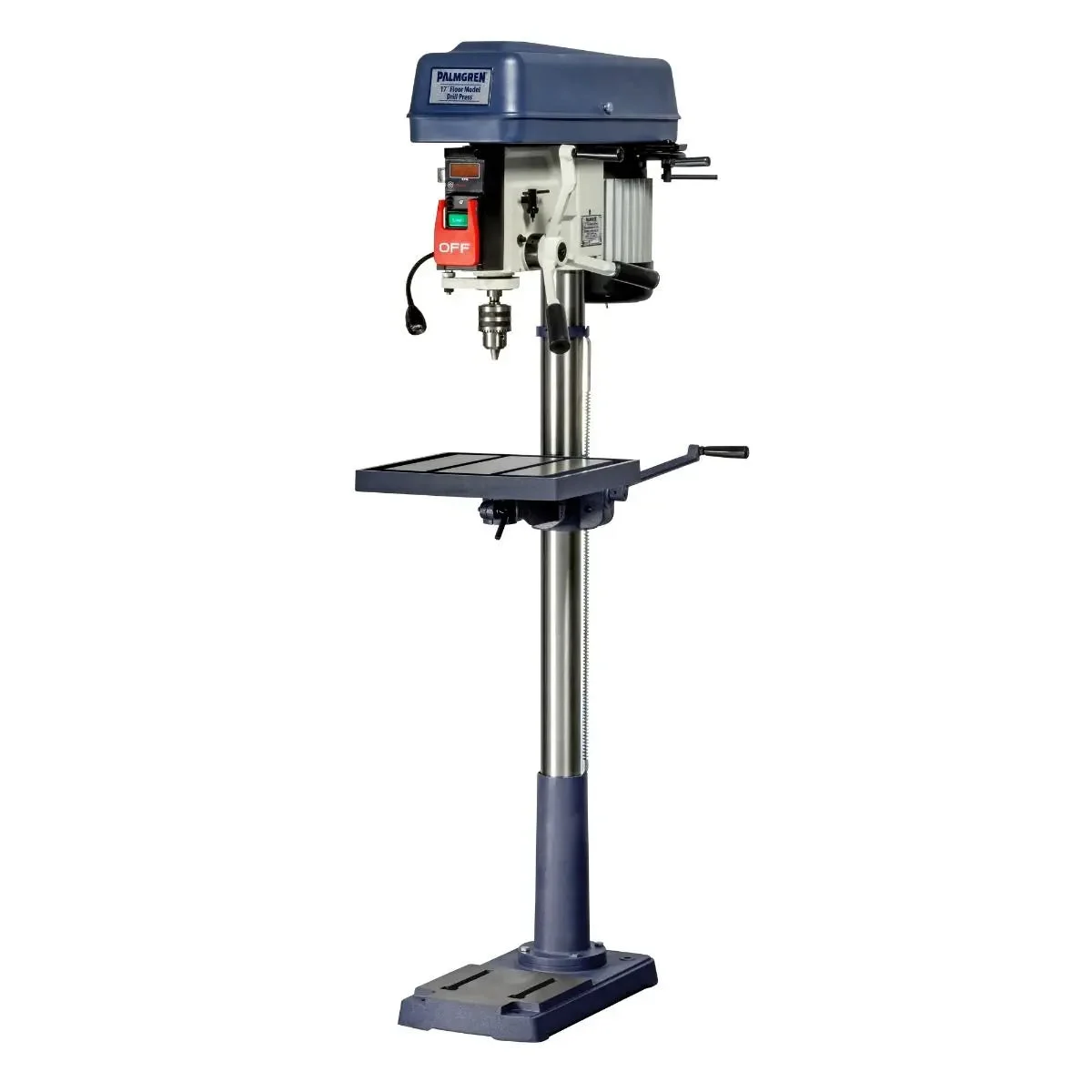 17" 16-Speed Floor Step Pulley Drill Press (120/240V 1 Phase)