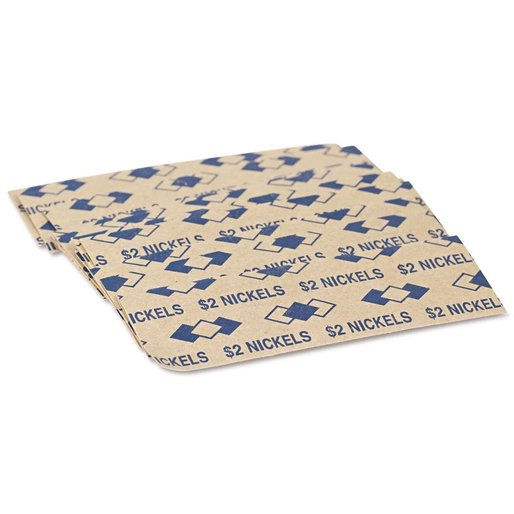 PM Company $2 Nickels Tubular Coin Pop-Open Wrappers (1000/Pack)