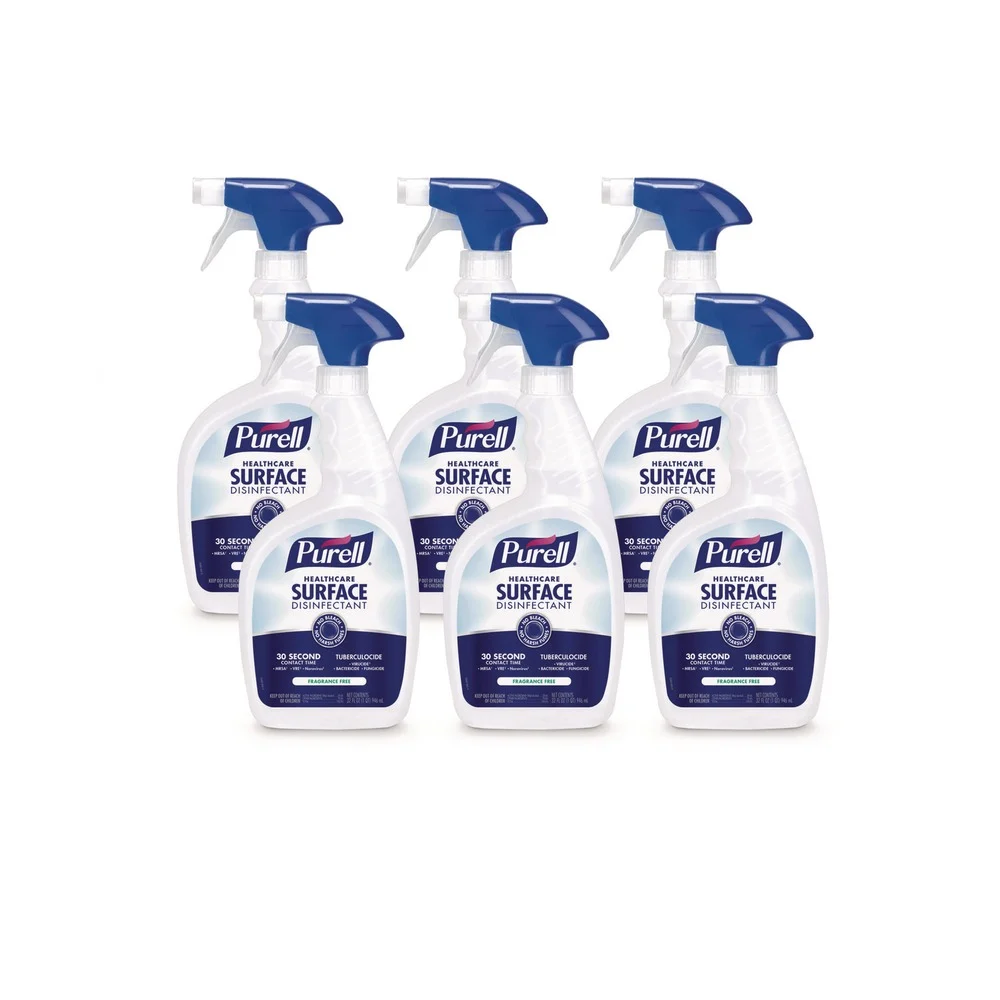PURELL 32 oz. Spray Bottle Fragrance Free Healthcare Surface Disinfectant (6/Carton)