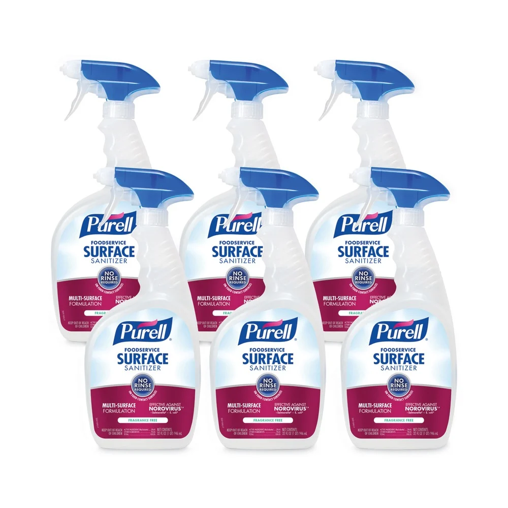 PURELL 32 oz. Fragrance Free Foodservice Surface Sanitizer (6/Carton)