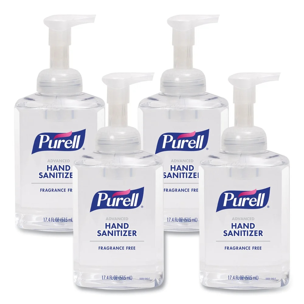 PURELL 515 mL Pump Bottle Advanced Hand Sanitizer Foam - Fragrance-Free (4/Carton)