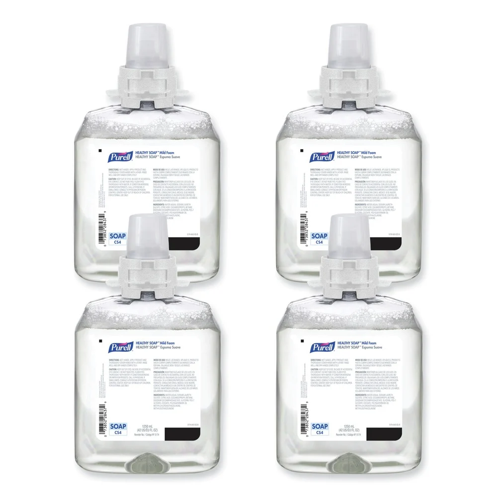 PURELL HEALTHY SOAP 1,250 mL Mild Foam Refill For CS4 Dispensers - Fragrance-Free (4/Carton)