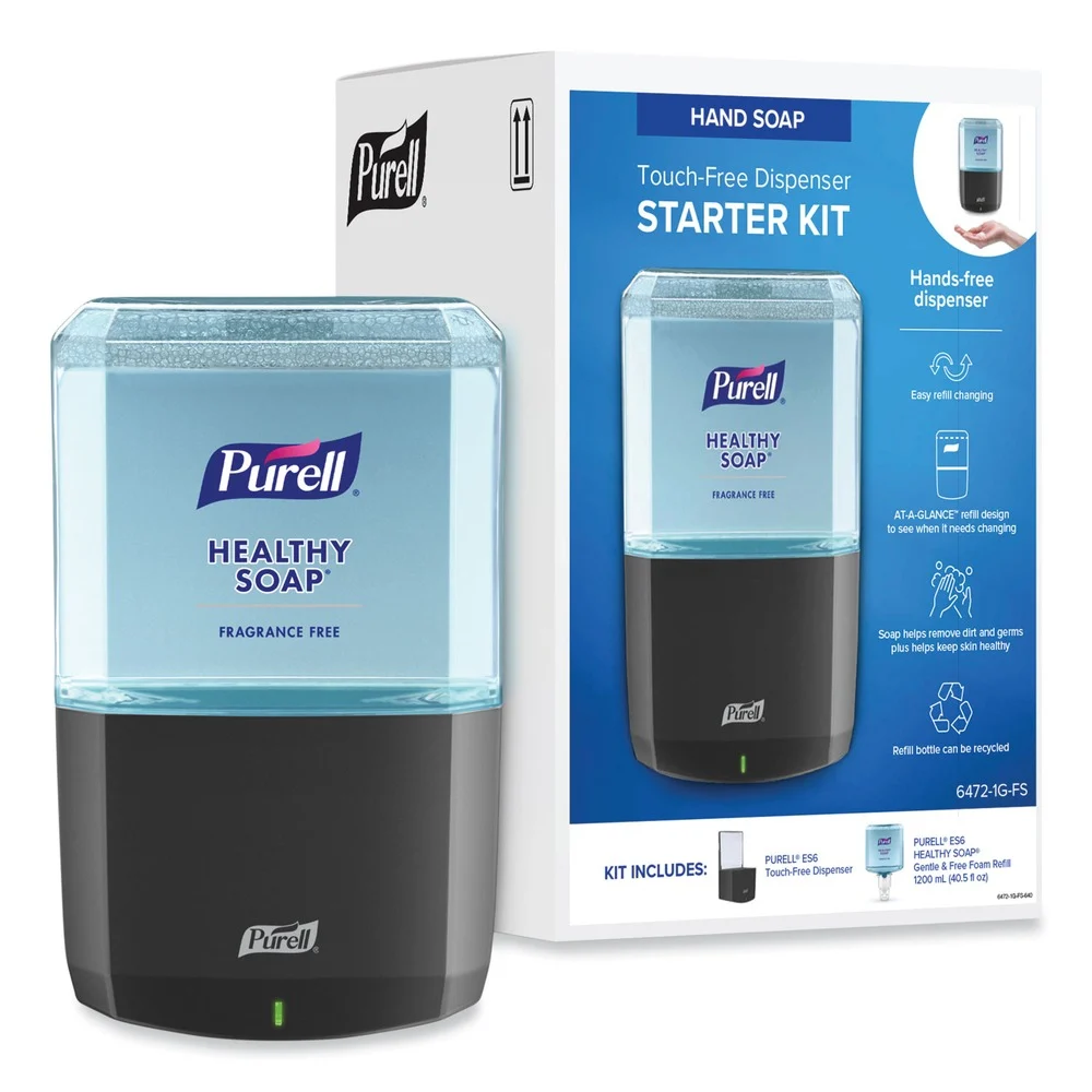 PURELL 6472-1G-FS HEALTHY SOAP 1,200 mL Gentle and Free Foam ES6 Starter Kit - Graphite (1-Kit)