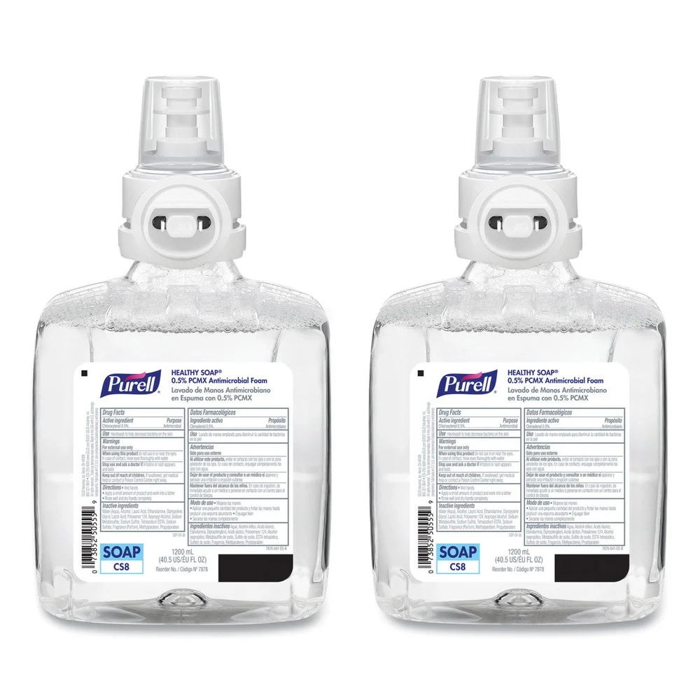 PURELL 7878-02 Healthcare HEALTHY SOAP 1200 ml 0.5% PCMX Antimicrobial Foam - Light Floral Scent (2/Carton)