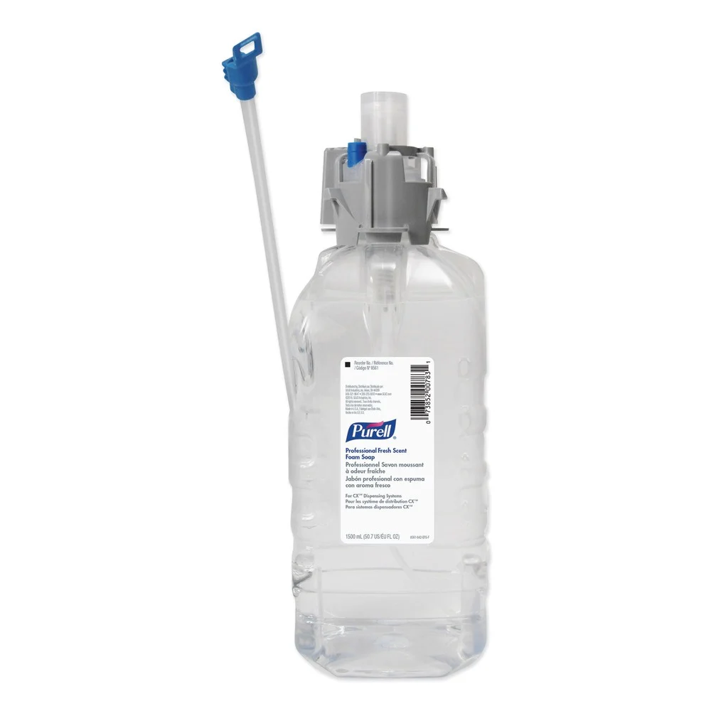 PURELL 8561-04 1,500 mL Professional Foam Soap Refill for CX, CXi, CXT Dispensers - Fresh Scent