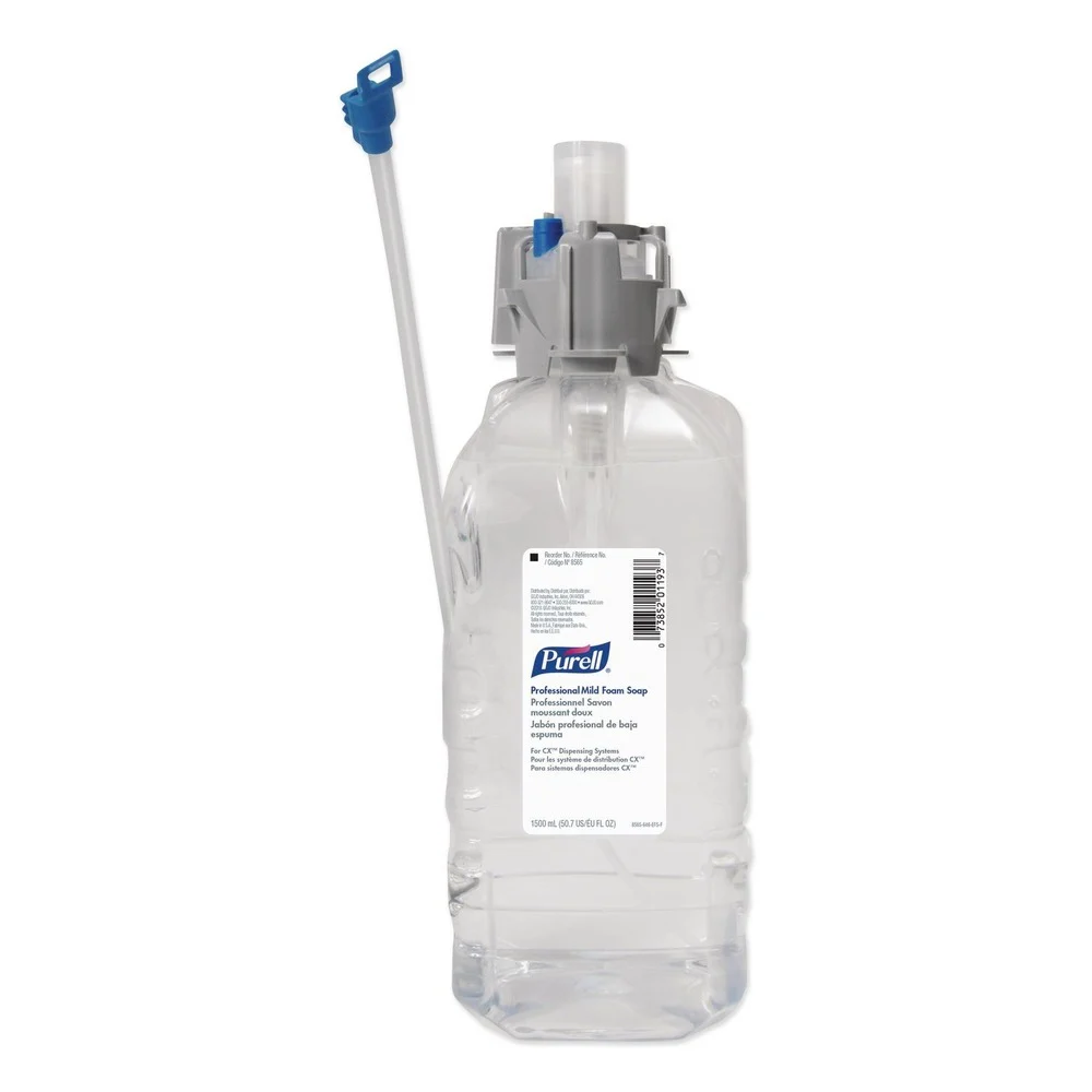 PURELL 8565-04 1,500 mL Professional Mild Foam Soap Refill for CX, CXi, CXT Dispensers - Fragrance-Free