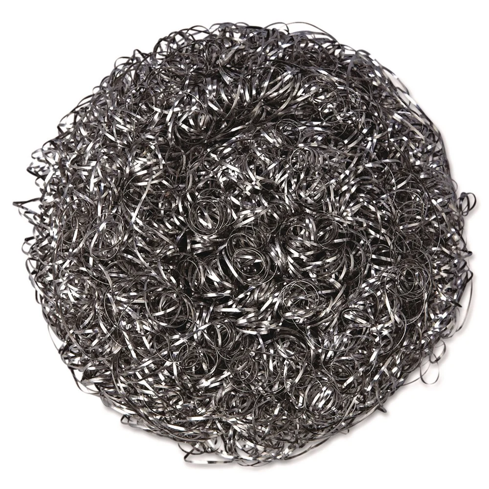 Kurly Kate Large Stainless Steel Scrubbers - Steel Gray (6/Carton)