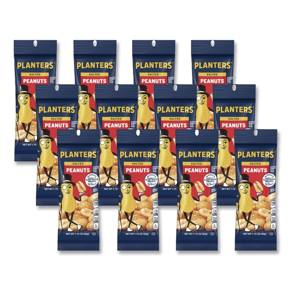 Planters GEN77080 1.75 oz Salted Peanuts (12/Box)