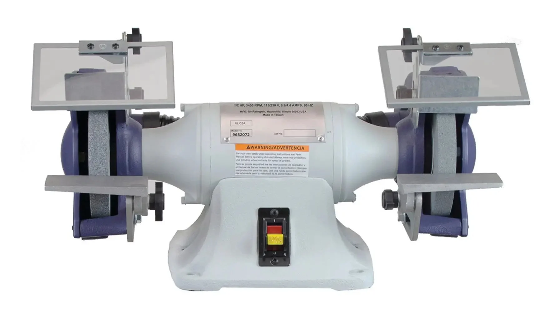 6" 1/2HP 115/230V grinder w/dust collection