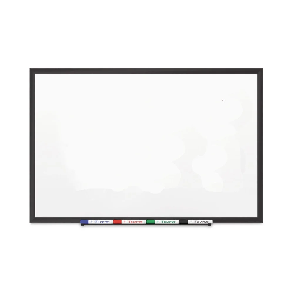 Quartet 60 in. x 36 in. Classic Series Porcelain Magnetic Dry Erase Board - White Surface, Black Aluminum Frame