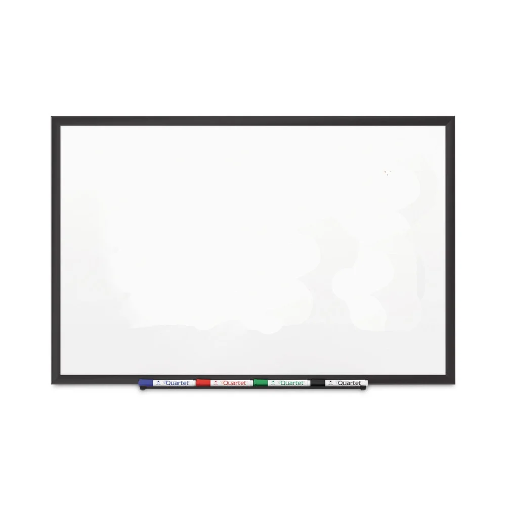 Quartet 72 in. x 48 in. Classic Series Porcelain Magnetic Dry Erase Board - White Surface, Black Aluminum Frame