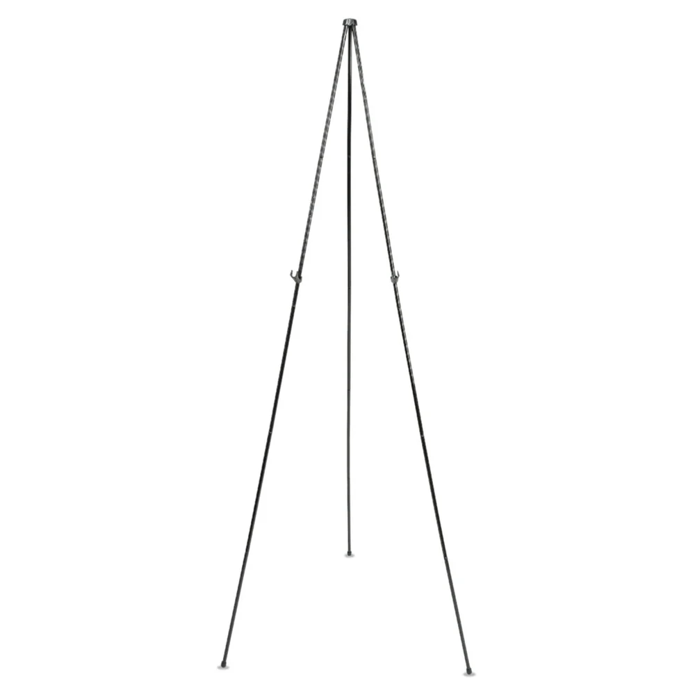 Quartet 62.38 in. Maximum Height Steel Full Size Instant Easel - Black
