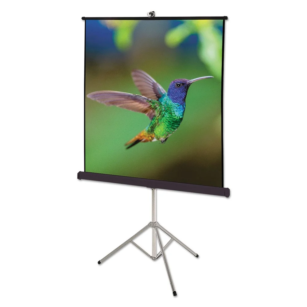 Quartet 70 in. x 70 in. Portable Tripod Projection Screen - White Matte Finish