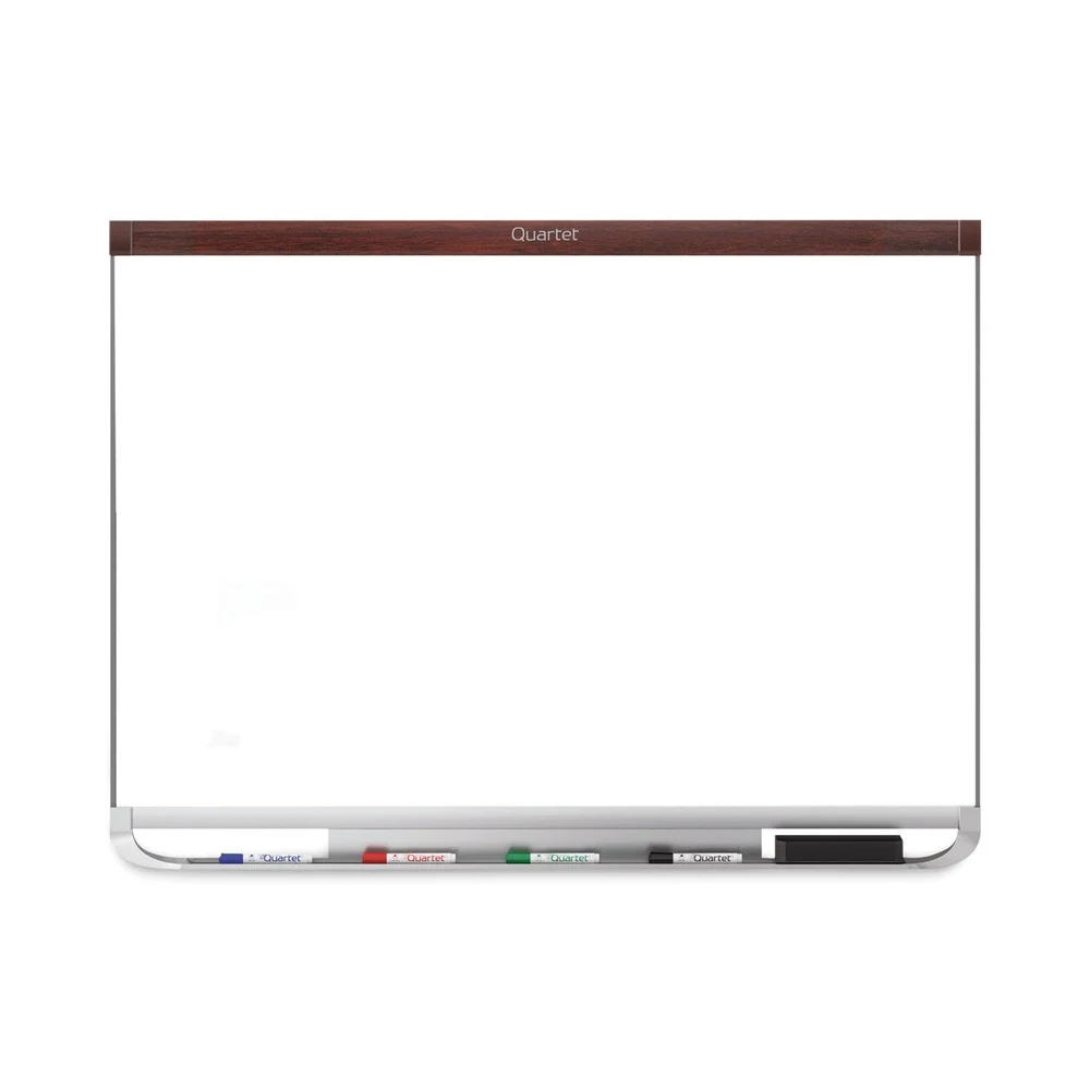 Quartet Prestige 2 Duramax 48 in. x 36 in. Magnetic Porcelain Whiteboard - Mahogany