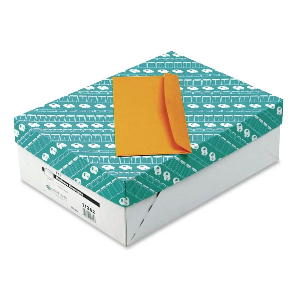 Quality Park 4.5 in. x 10.38 in. No. 11 Commercial Flap Gummed Closure Kraft Envelope - Brown Kraft (500/Box)