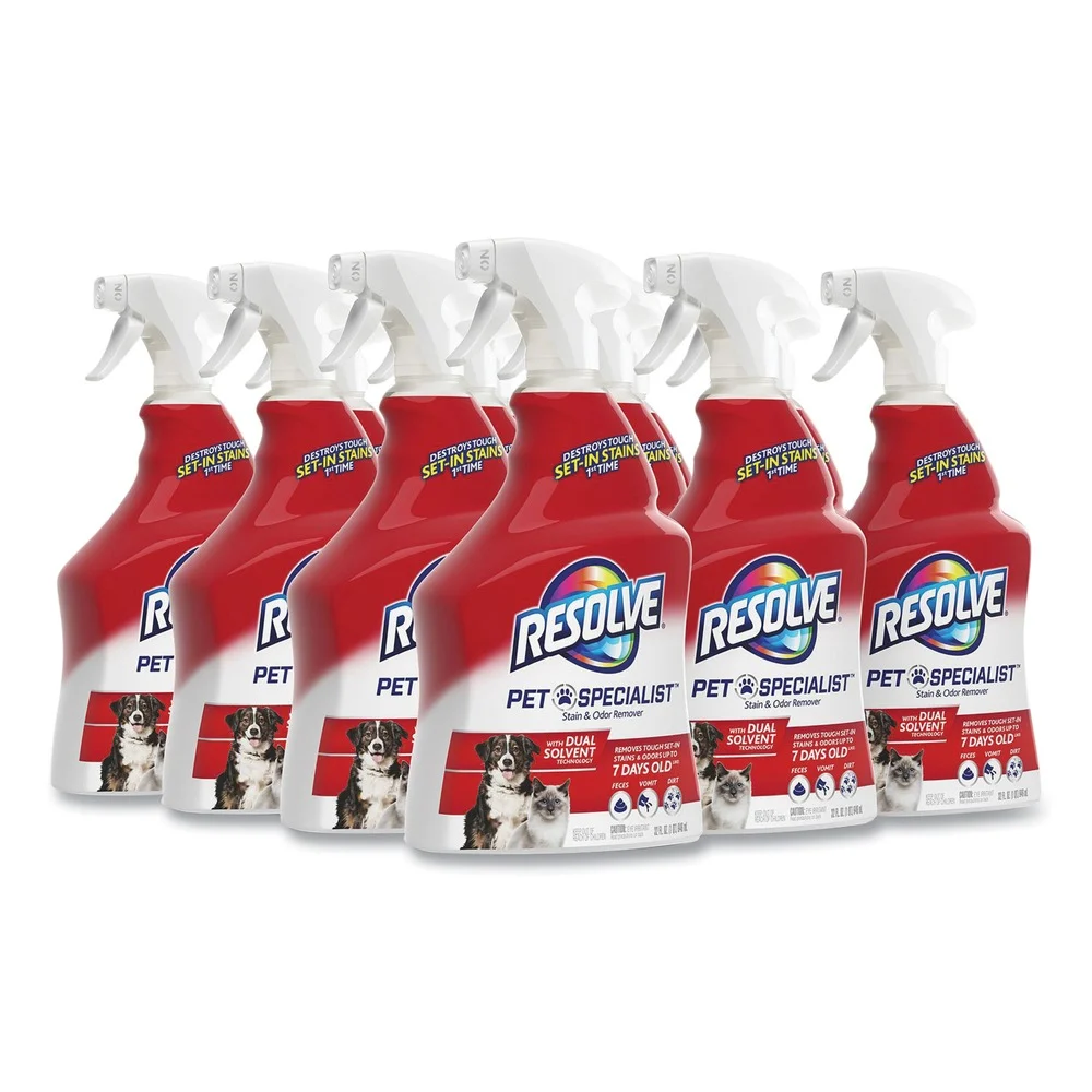RESOLVE Pet Specialist 32 oz. Trigger Spray Bottle Stain and Odor Remover - Citrus (12/Carton)