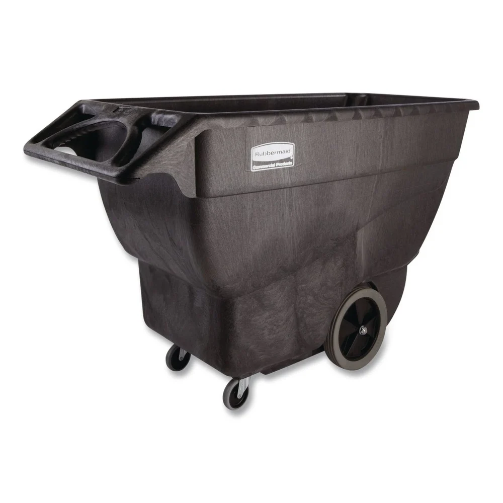 Rubbermaid Commercial 151 gal. 600 lbs. Capacity Plastic Structural Foam Tilt Truck - Black