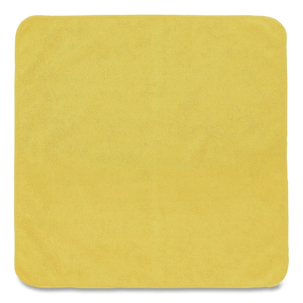 Rubbermaid Commercial 16 in. x 16 in. Microfiber Cleaning Cloths - Yellow (24/Pack)