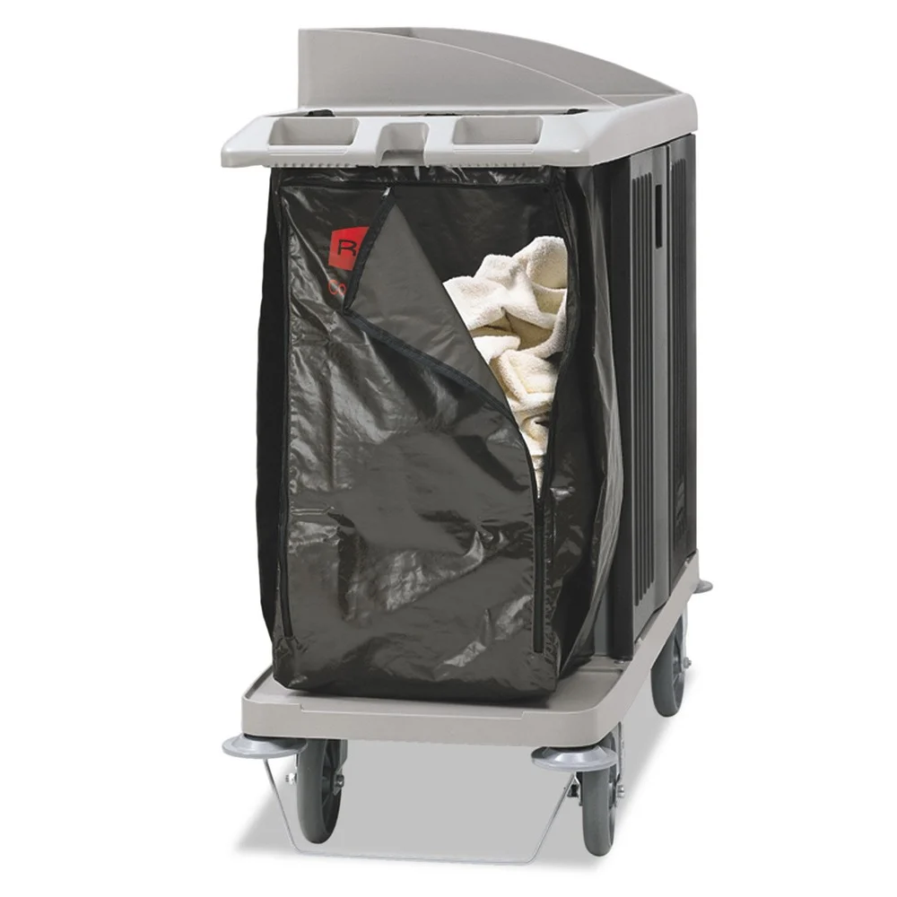 Rubbermaid Commercial 17 in. x 33 in. 25-Gallon Zippered Vinyl Cleaning Cart Bag - Brown