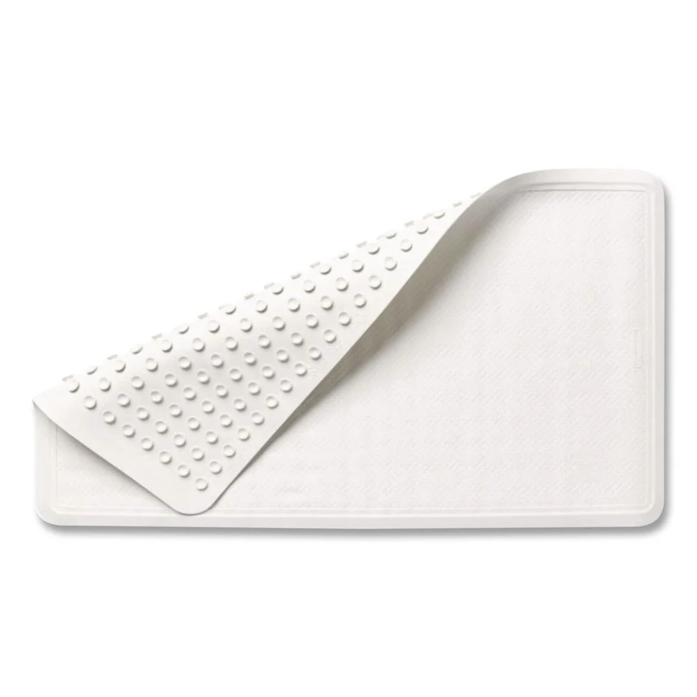 Rubbermaid Commercial Safti Grip Latex-Free 16 in. x 28 in. Vinyl Bath Mat - White