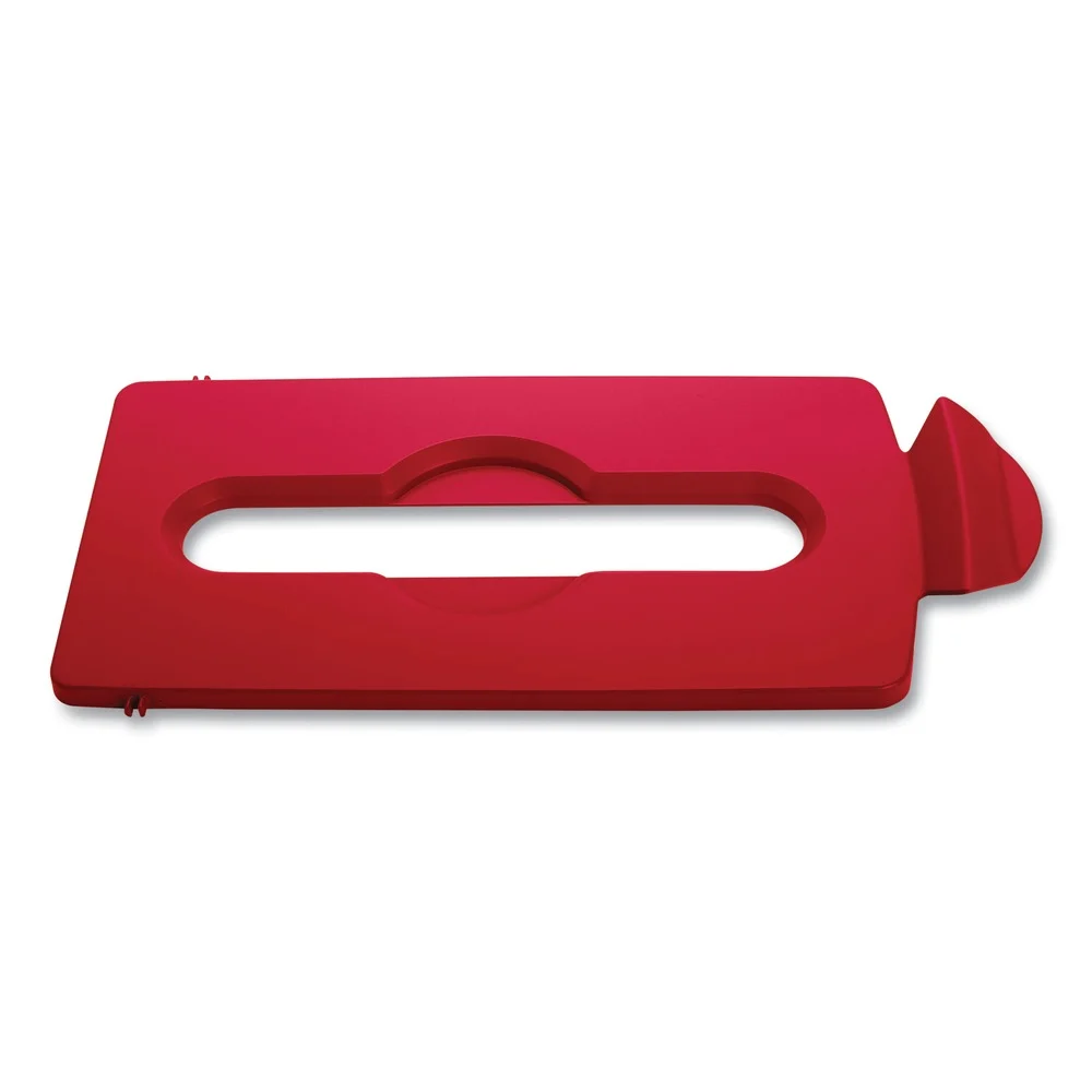 Rubbermaid Commercial Slim Jim 16.5 in. x 8 in. x 0.5 in. Paper Recycling Top - Red