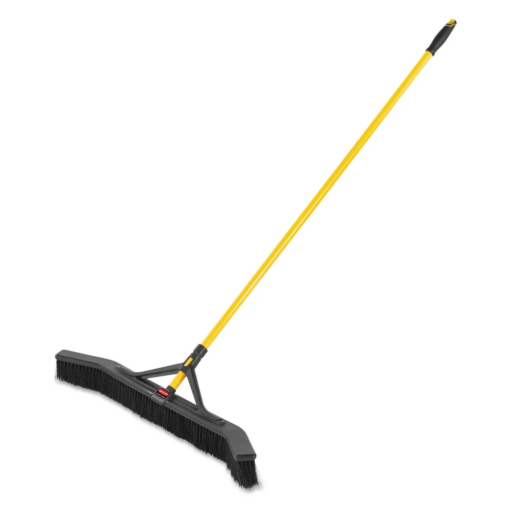 Rubbermaid Commercial 36 in. Polypropylene Bristles Maximizer Push-to-Center Broom - Yellow/Black
