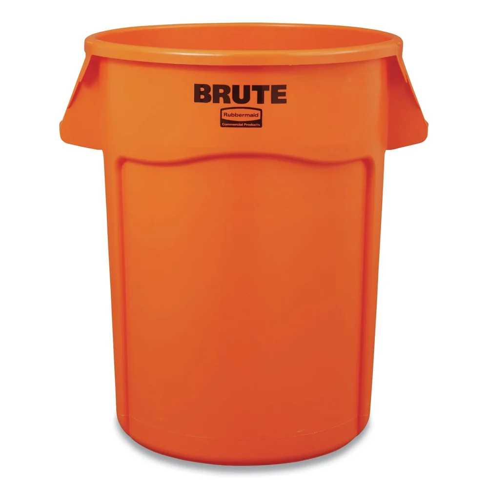 Rubbermaid Commercial Brute 44 gal Plastic Container - Round Orange