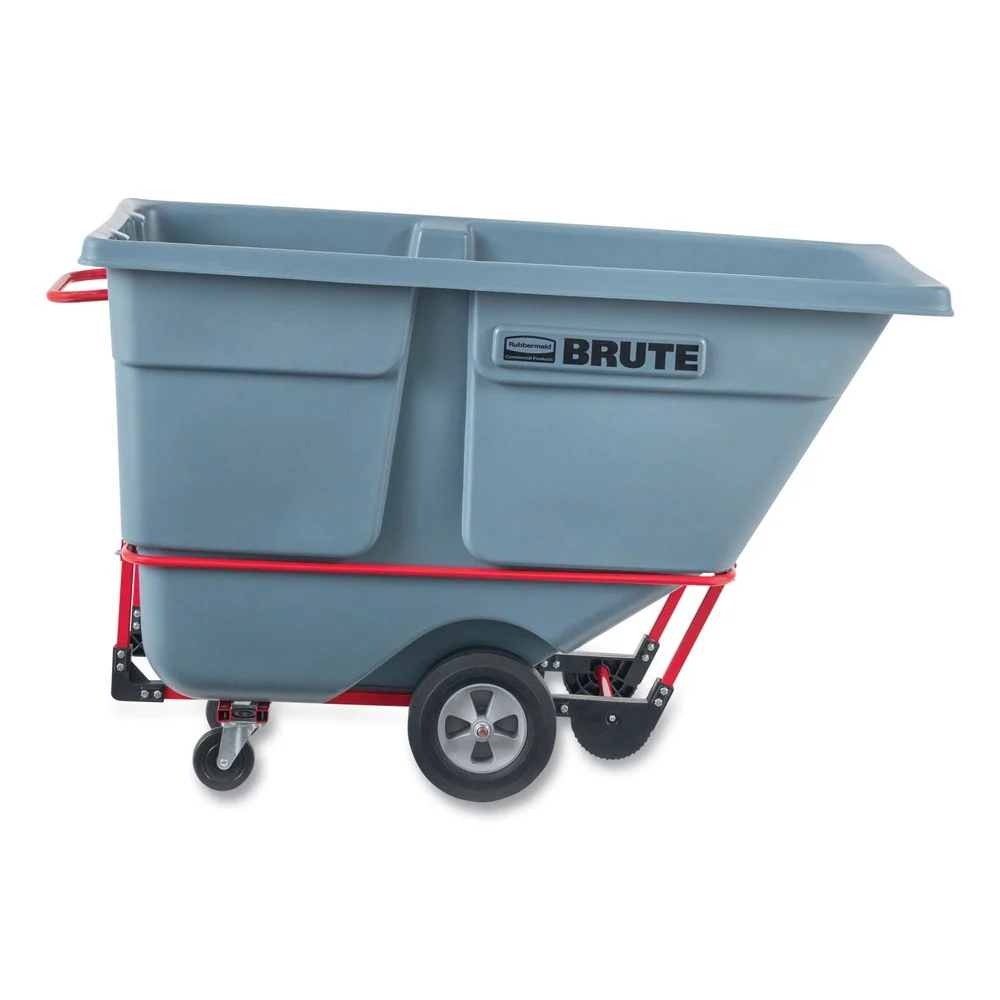 Rubbermaid Commercial 1 cu yd BRUTE DURATILT Frame Tilt Truck Standard Duty 1200 lb Capacity Gray