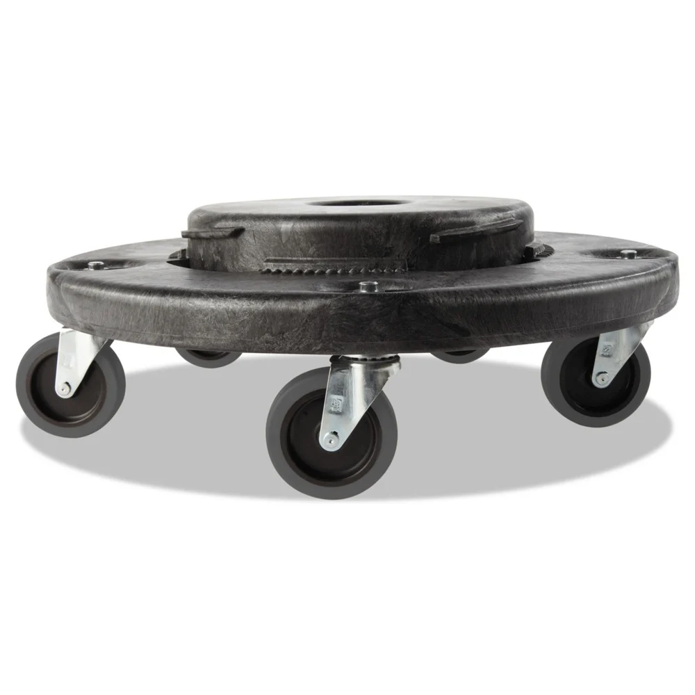 Rubbermaid Commercial 18.25 in. x 6.63 in. 250 lbs. Capacity Brute Quiet Dolly - Black