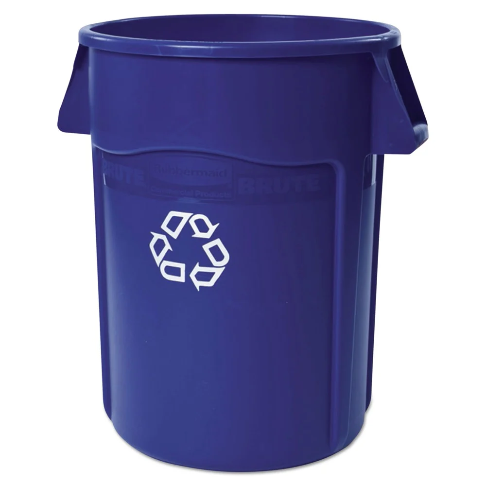 Rubbermaid Commercial Brute 44 gal Polyethylene Recycling Container - Blue