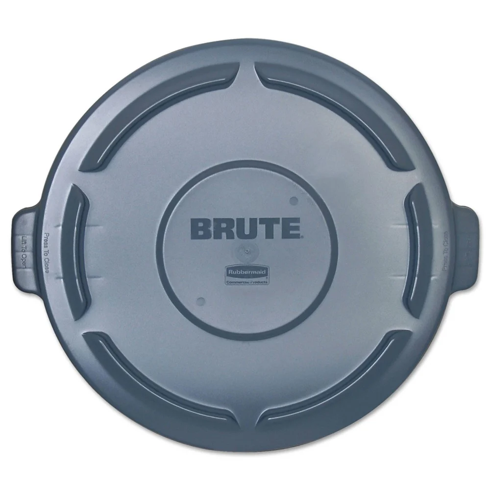 Rubbermaid Commercial 24.5 in. x 1.5 in. BRUTE Self-Draining Flat Top Lids - Gray