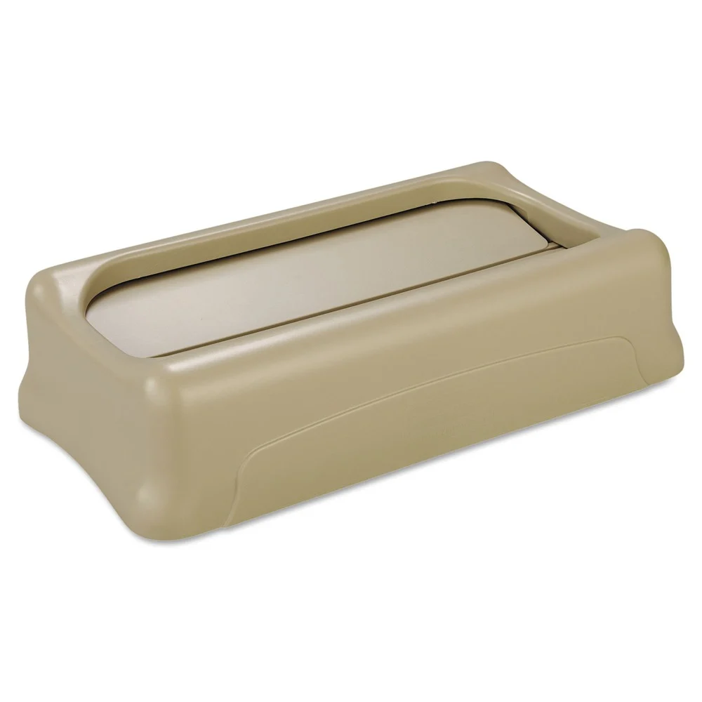 Rubbermaid Commercial Slim Jim 11.38 in. x 20.5 in. x 5 in. Swing Lid - Beige