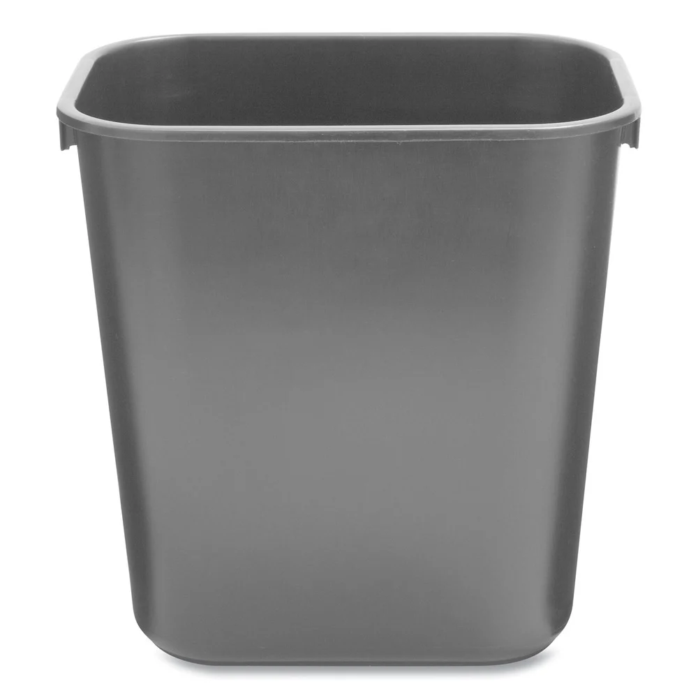 Rubbermaid Commercial 3.5-Gallon Rectangular Deskside Wastebasket - Black