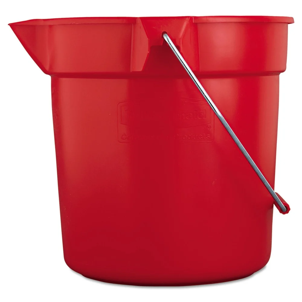 Rubbermaid Commercial 10-Quart 10.5 in. Round Plastic Utility Pail - Red