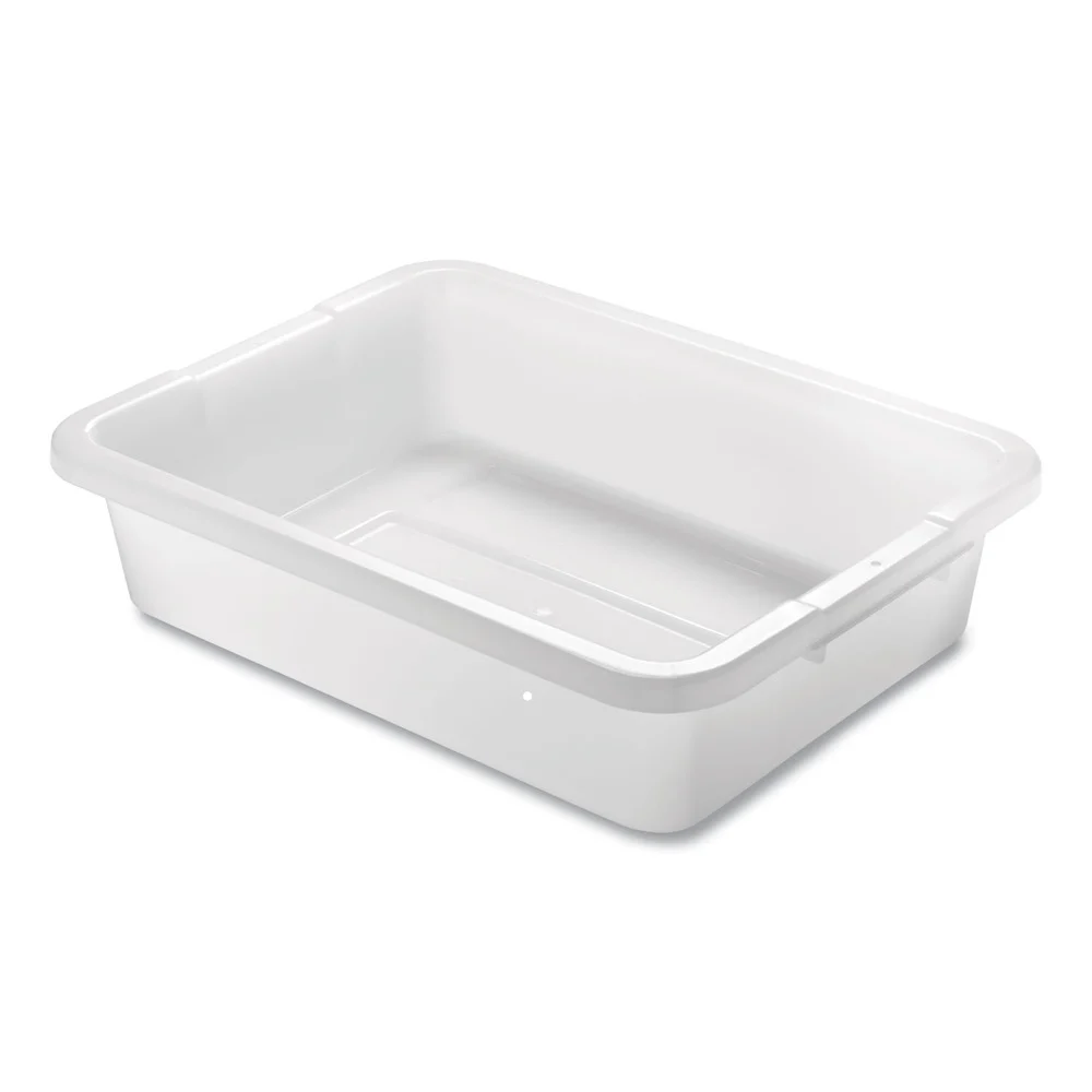 Rubbermaid Commercial 15 in. x 20 in. x 5 in. Bus/Utility Box - White